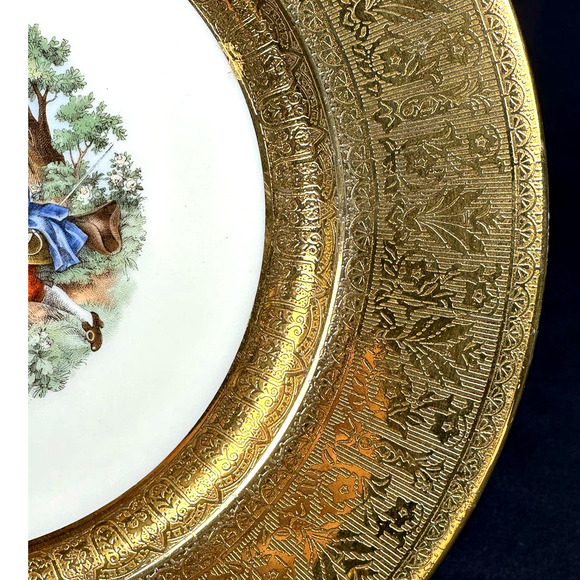 La Petite LP5 China Warranted 22 Karat Gold Filigree Dinner Plate-10 5/8" RARE - Picture 5 of 10